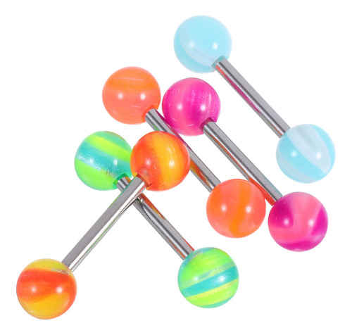 5 Pendientes Para Piercing En La Lengua: Acero Inoxidable, 2