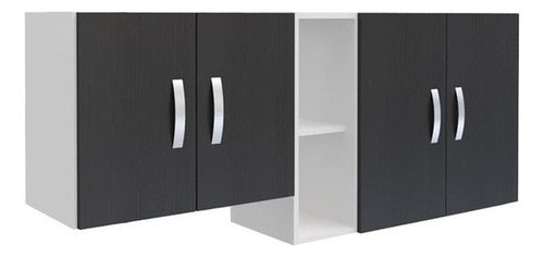 Mueble Superior De Cocina Color Wengue Color Blanco-Wengue