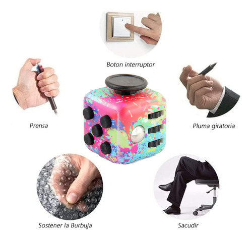 Cubo Anti Estrés, Fidget Cubo Alivia El Estrés Y La