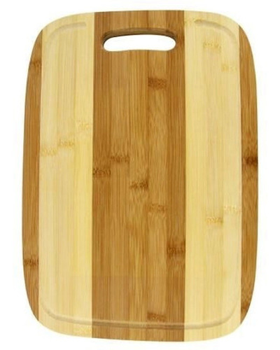 Tabua De Carne Em Bambu 34x24x1,8cm De Corte Para Churrasco