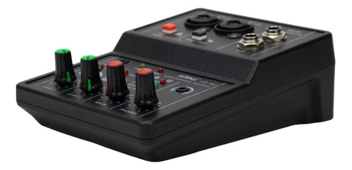 Mini Mesa De Som Placa Som Mixer Interface De Audio 2 Canais