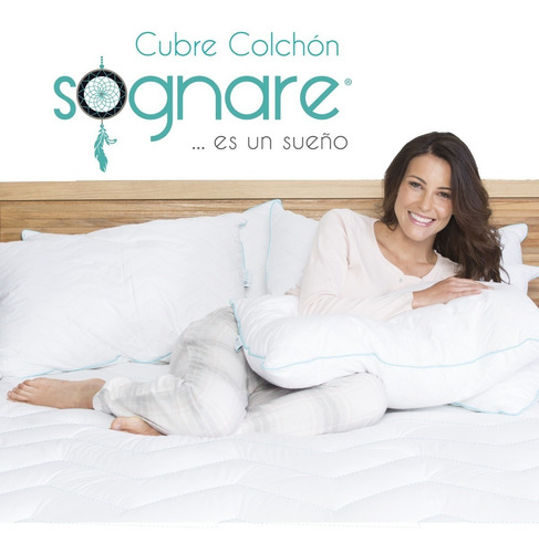 Imagen 6 de 6 de Cubre Colchón Tamaño 1 Plazas Sognare Teleshopping