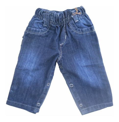 Pantalon Jean Pañalero Bebe Liso