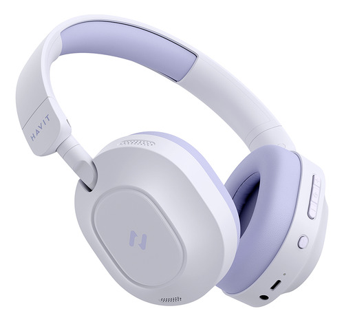 Headphone Gamer Havit H668bt Bluetooth 5.4 Over-ear 3d Multiponto Anc Hibrido 80h Cor Roxa