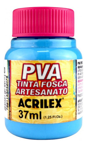 Tinta Fosca Para Artesanato 37ml Azul Celeste Acrilex