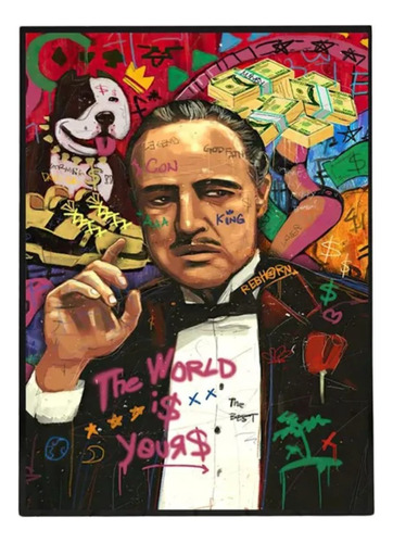 Canvas Decorativo Vito Corleone El Padrino 50x70 Hd