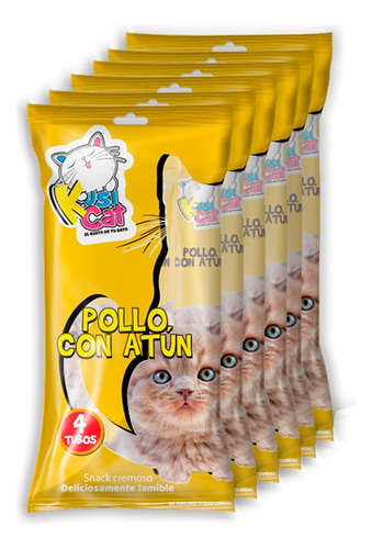   Kusicat Snack Gatos. Pollo- Atún. Sixpac X 24 Sachets 14gr