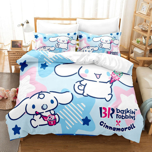 New Juego De Ropa De Cama Cinnamoroll De Dibujos Animados