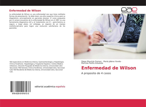 Libro: Enfermedad Wilson: A Proposito 4 Casos (spanish