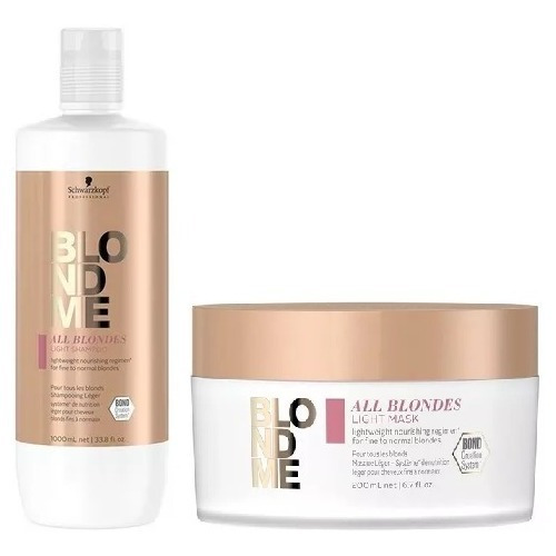 Kit Shampoo Schwarzkopf All Blondes Light + Mascara 