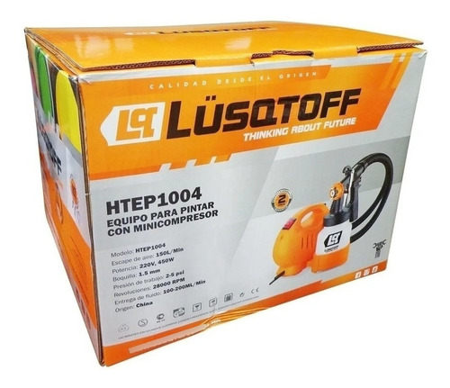 Maquina Equipo Pistola Pintar Lusqtoff 450 W Htep1004 Latex