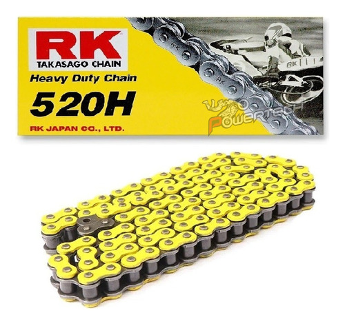 Cadena Rk Reforzada Sin O Ring 520 X 120 Motocross Cut