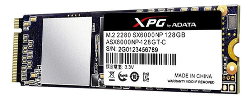 Disco sólido interno XPG ASX6000NP-128GT-C 128GB negro