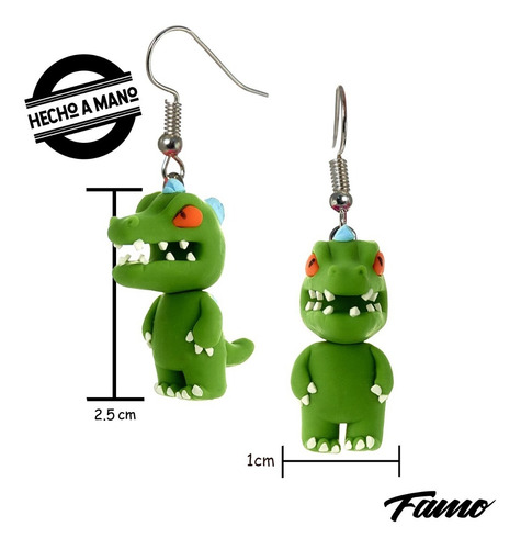 Aretes De Dinosaurio Verde