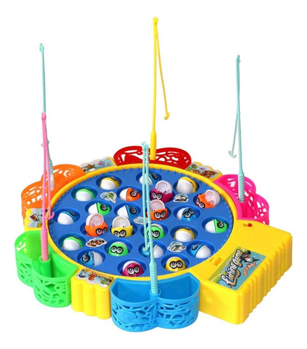 Juego De Pesca Giratorio Juego De Mesa De Juguetes 24 Peces