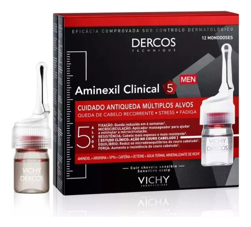 Vichy® Dercos Aminexil Clinical 5 Hombre | Amp X 12