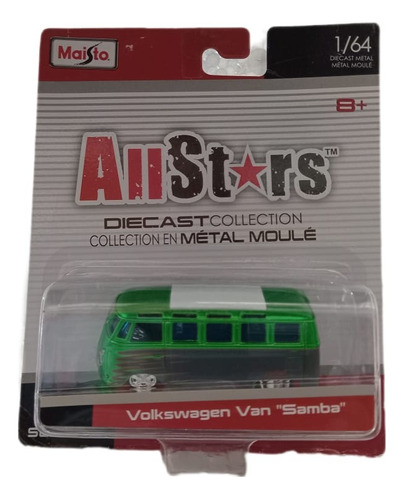 Camioneta Coleccion Volkswagen Van Samba Maisto Allstar 1/64