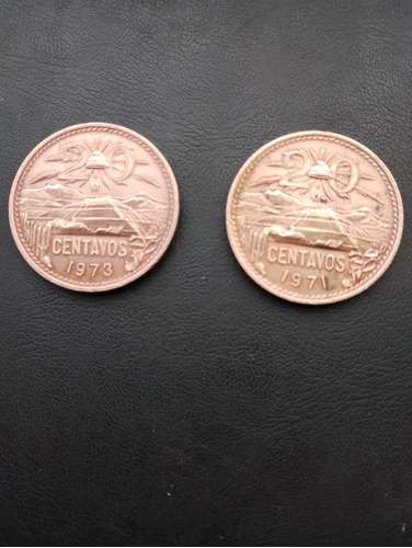 Moneda De 20 Centavos 1971 Y 73 Teotihuacán 