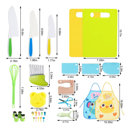Da 30 Piezas De Herramientas De Cocina Montessori For Niños,