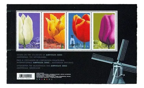 2002 Flora- Flores Tulipanes- Canada (bloque) Mint