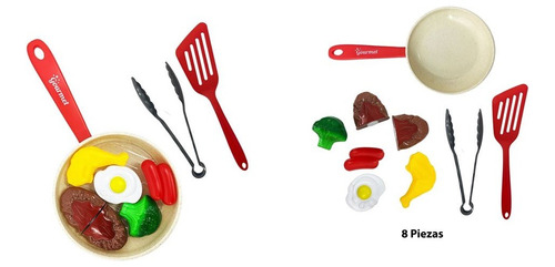  Set Cocina Con Accesorios Infantil 8 Piezas