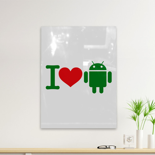 Cuadro Deco I Love Android (d0977 Boleto.store)