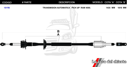 Chicote Selector De Velocidades T/a Pick Up Ram 4000