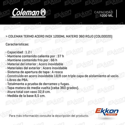 Termo Acero 1,2 lts Coleman