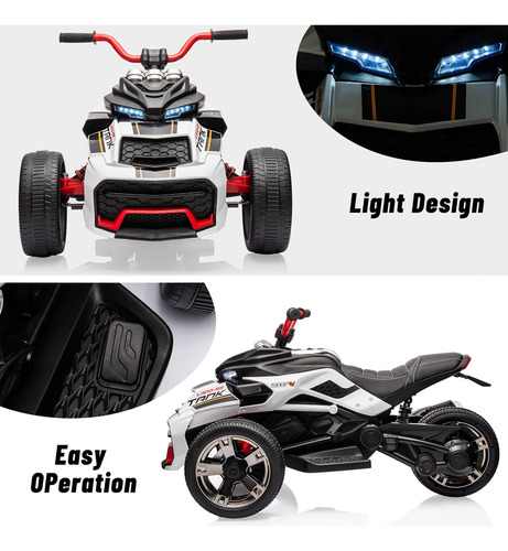 Motocicleta Eléctrica Atv De 3 Ruedas De 12 V, Vehículo Eléc