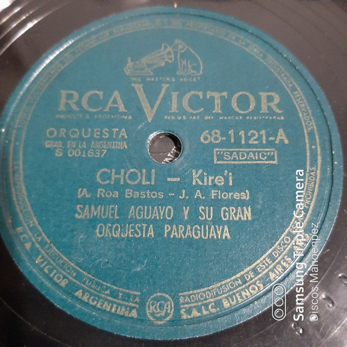 Pasta Samuel Aguayo Gran Orq Paraguaya Rca Victor C167