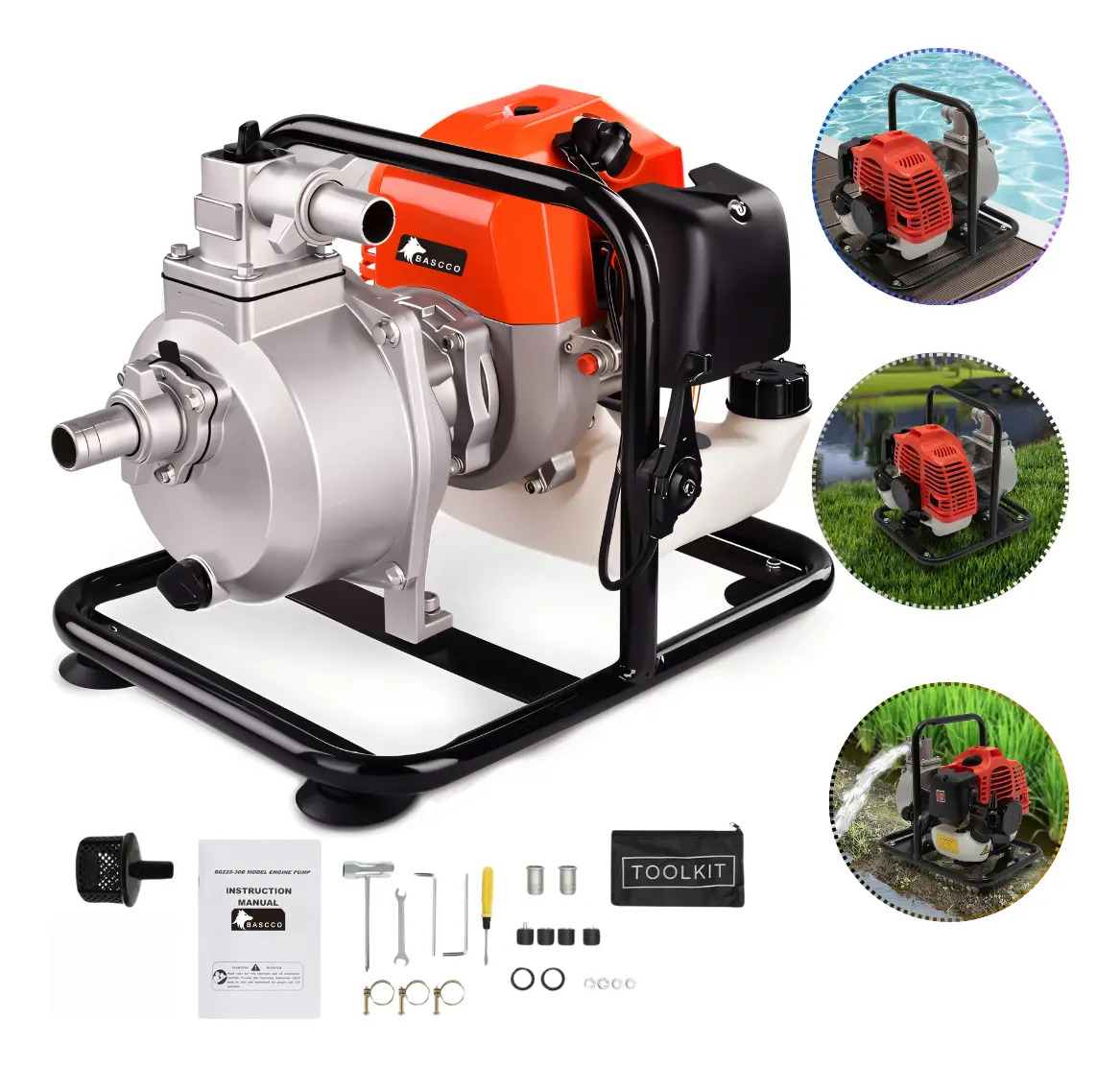 Motobomba Bomba D' Agua Gasolina 1pol 52cc 2,5hp 25mca