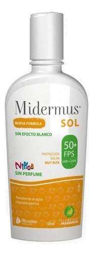 Midermus Protector Solar Niños Emulsion Fps 50 X 150 Ml