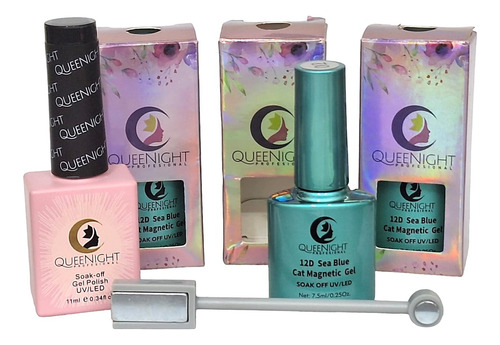 Esmalte Uñas Efecto Ojo De Gato 12d + Iman 5pzs 