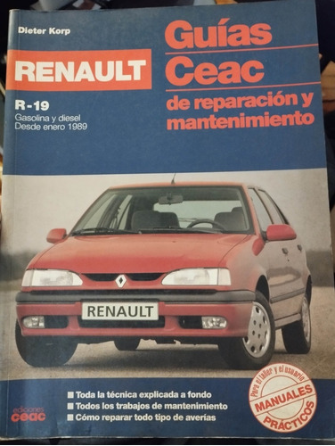 Libro De Reparación Renault 19 Autos Mantenimiento 298 Pag