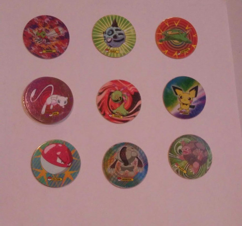 Tazos Pokemón 9 Piezas  Del Año 2007 Clasicos No Repetidos