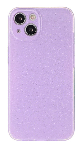 Protector iPhone 15 Plus Color Púrpura Con Brillos