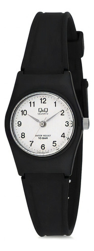 Reloj Q&q Qyq Vp35j023y Deportivo Goma Dama + Estuche Color De La Correa Negro