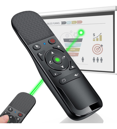 Clicker De Presentación Puntero Láser Verde Con Función Air