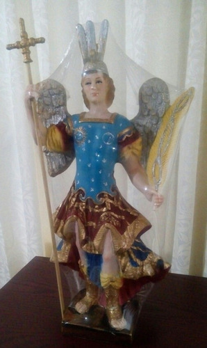 Arcángel San Miguel Del Milagro, Resina 45cm