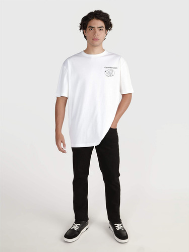 Polera Future Fade Slogan Blanco Calvin Klein