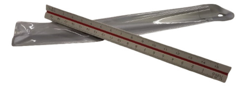 Escalímetro 15cm De Aluminio 1/125 1/100 1/25 1/50 1/10 1/20