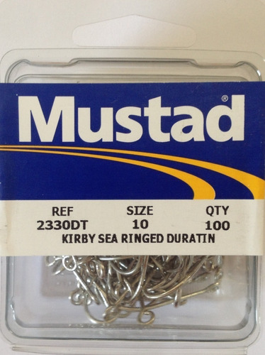 Anzuelo Mustad Sea Kirby Modelo 2330dt No.10 100pzs