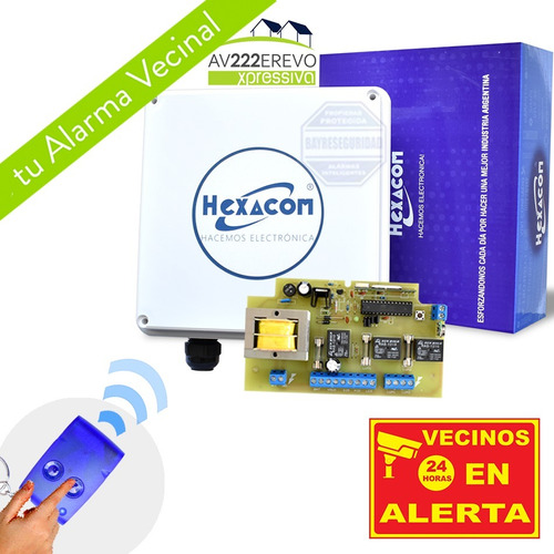 Alarma Vecinal Inalambrica Domiciliaria Control Sirena Led