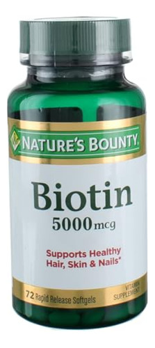 Biotina Nature's Bounty Super Potency Apoya El Metabolismo