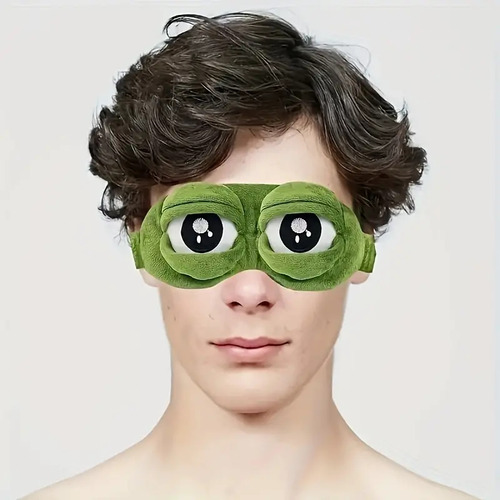 1 Antifaz Para Dormir Con Ojos Verdes De Rana Reposo