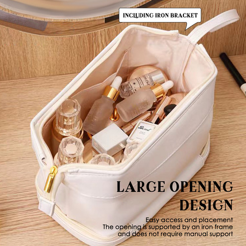 A Bolsa De Maquillaje De Doble Capa For Mujer Con
