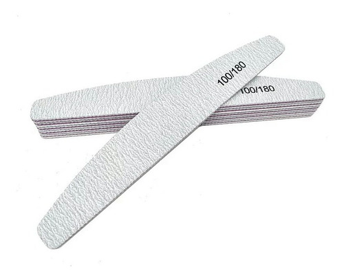 Lima Gris 100/180 Set X6 Unidades Pulido De Uñas Acrilico