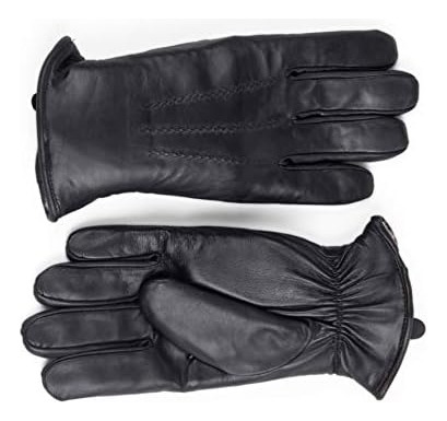 Zavelio Guantes De Cuero Forrados De Piel De Oveja Premium P