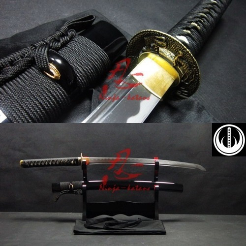 Espada Curta Samurai Wakizashi Afiada Corte Aço Carbono