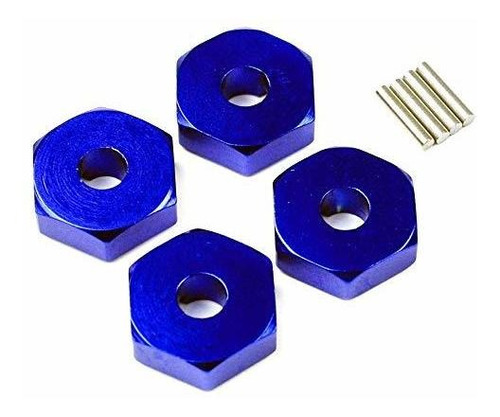 Atomik Rc Alloy Wheel Hex Adaptor, Blue Fits The Traxxas 1/1